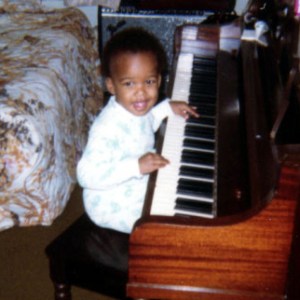 Me at age 2 banging on the piano at home.